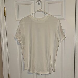 Lululemon Athletica White Fitted Short Sleeve T-Shirt